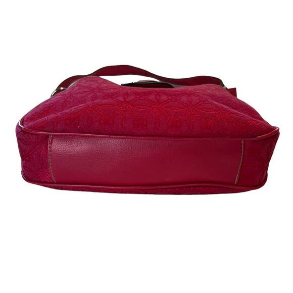 Croft & Barrow, Hot Pink Fabric Bag w/ Flap Buckle Zip Close - Picture 5 of 11